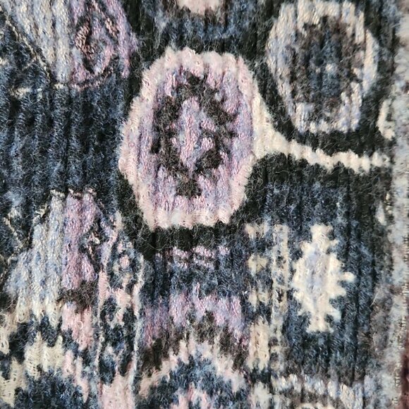 ARITZIA | Wilfred Wool scarf tapestry navy purple - Picture 3 of 4